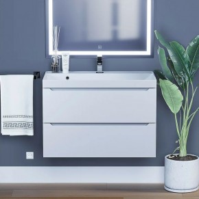 Тумба под раковину Uperwood Tanos 80 см, подвесная, белая матовая в Карталах - kartaly.mebel24.online | фото