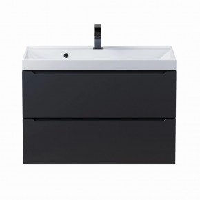 Тумба под раковину Uperwood Tanos 80 см, подвесная, черная матовая в Карталах - kartaly.mebel24.online | фото 8