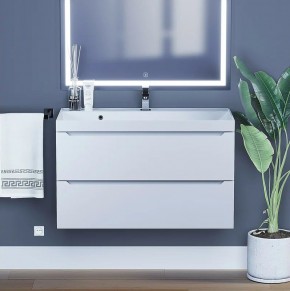 Тумба под раковину Uperwood Tanos 90 см, подвесная, белая матовая в Карталах - kartaly.mebel24.online | фото