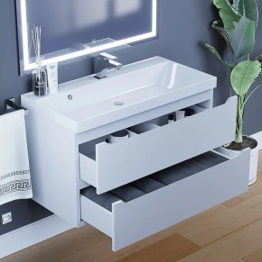 Тумба под раковину Uperwood Tanos 90 см, подвесная, белая матовая в Карталах - kartaly.mebel24.online | фото 4