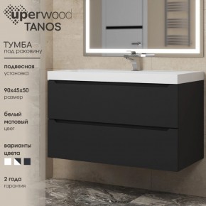 Тумба под раковину Uperwood Tanos 90 см, подвесная, черная матовая в Карталах - kartaly.mebel24.online | фото 3