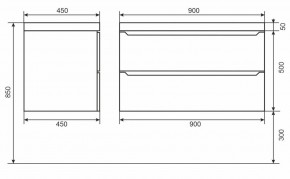 Тумба под раковину Uperwood Tanos 90 см, подвесная, черная матовая в Карталах - kartaly.mebel24.online | фото 6