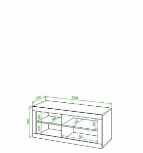 Тумба под ТВ Toivo Кон120 в Карталах - kartaly.mebel24.online | фото 2