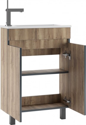 Тумба под умывальник "Modul 60"Dolche Dark без ящика Домино (DD5403T) в Карталах - kartaly.mebel24.online | фото 3