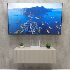Тумба подвесная под ТВ LINES MTV3-MA 900 Бежевый (Леда-М 10.1.5) в Карталах - kartaly.mebel24.online | фото 3