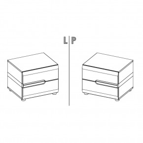 Тумба прикроватная 2S/TYP 96, LINATE ,цвет белый/сонома трюфель в Карталах - kartaly.mebel24.online | фото 4
