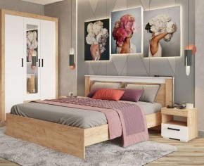 Тумба прикроватная Адель дуб крафт золотой/белый в Карталах - kartaly.mebel24.online | фото 3