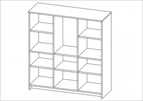 Тумба СИРИУС трехдверная с одним ящиком, цвет белый в Карталах - kartaly.mebel24.online | фото 3