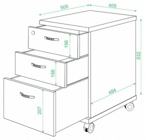 Тумбочка Домино ТС-2 в Карталах - kartaly.mebel24.online | фото 2