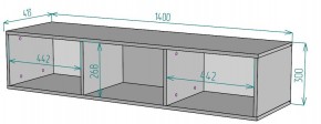 ТВ тумба подвесная TV76 в Карталах - kartaly.mebel24.online | фото 2