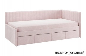 ТВИКС Кровать (тахта) с ящиками 900 (нежно-розовый) в Карталах - kartaly.mebel24.online | фото