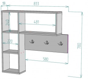 Вешалка настенная для одежды V28 в Карталах - kartaly.mebel24.online | фото 2