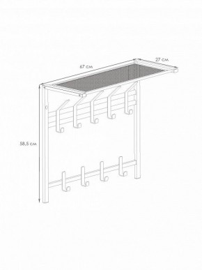 Вешалка-полка Торонто 22 в Карталах - kartaly.mebel24.online | фото 3