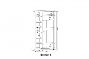 ВИНТЕР 3 Шкаф 3-х створчатый в Карталах - kartaly.mebel24.online | фото 2