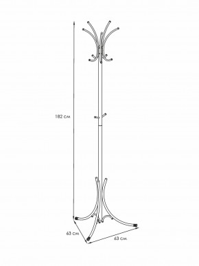 ВНП 17 Ч Вешалка-стойка №3 "Корона" Черный в Карталах - kartaly.mebel24.online | фото 2