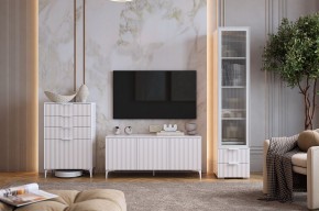 ЗЕФИР Гостиная К1 (белое дерево/белый муар) в Карталах - kartaly.mebel24.online | фото 1